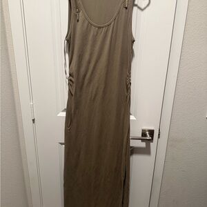 Michael Kors Taupe Sleeveless Maxi Dress